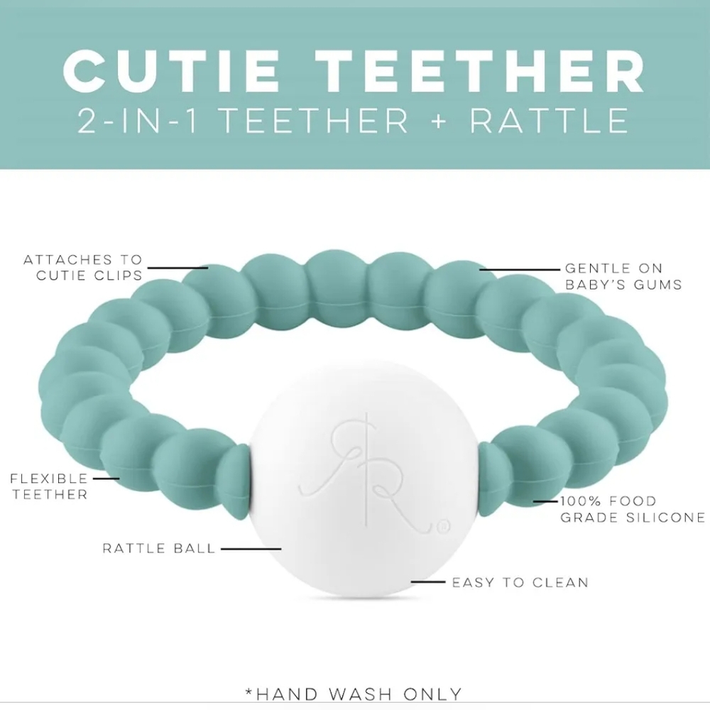Ryan & Rose Cutie Teether + Rattle - Picture 3 of 5